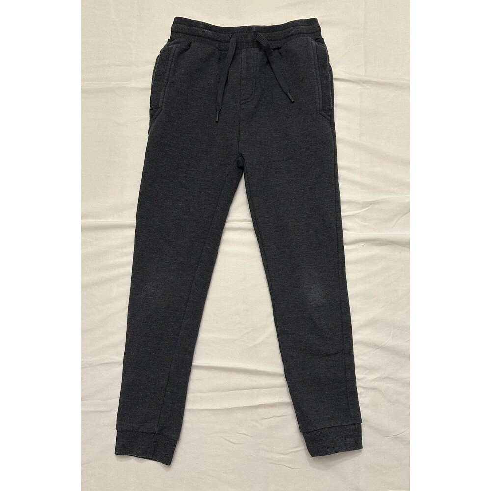 BURLEBO YOUTH XL 14/16 Fleece Joggers Black / Dark Gray Heather